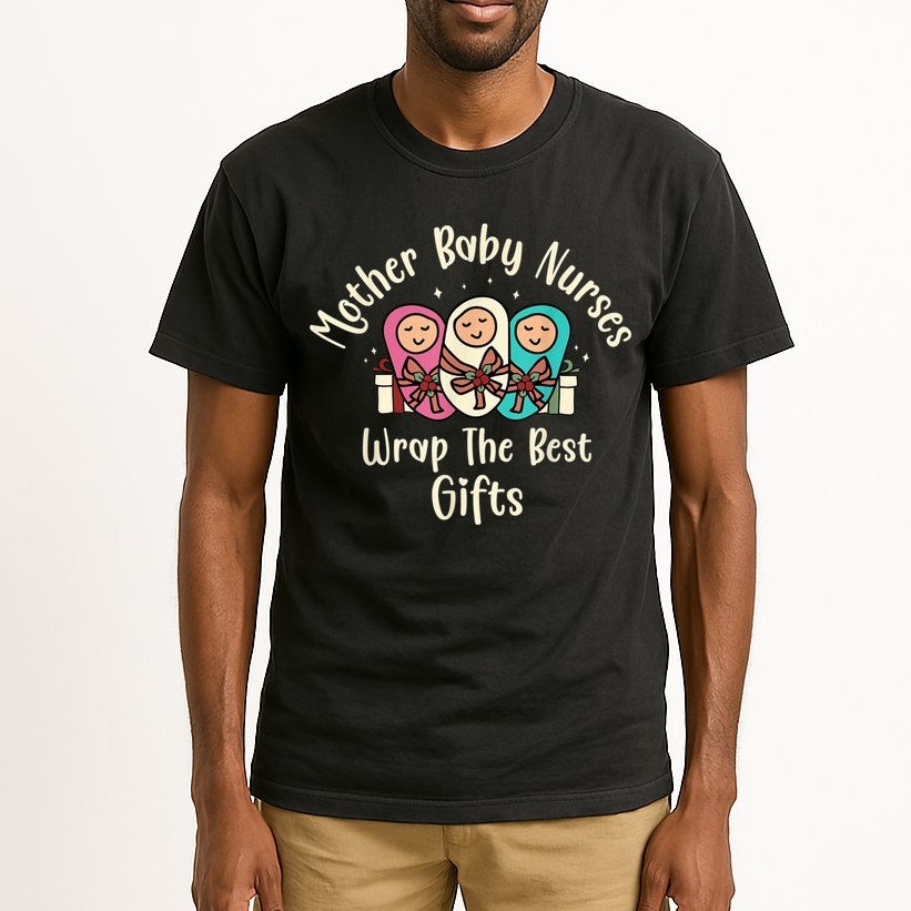 Christmas L&D Labor Mother Baby Nurses Wrap the Best Gifts Tall T-Shirt