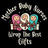 Christmas L&D Labor Mother Baby Nurses Wrap the Best Gifts 16 in Basic Backpack