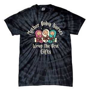 Christmas L&D Labor Mother Baby Nurses Wrap the Best Gifts Tie-Dye T-Shirt