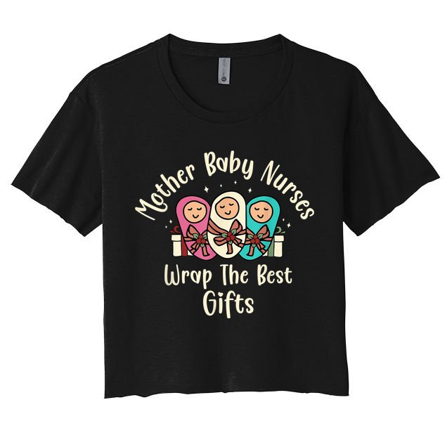 Christmas L&D Labor Mother Baby Nurses Wrap the Best Gifts Crop Top