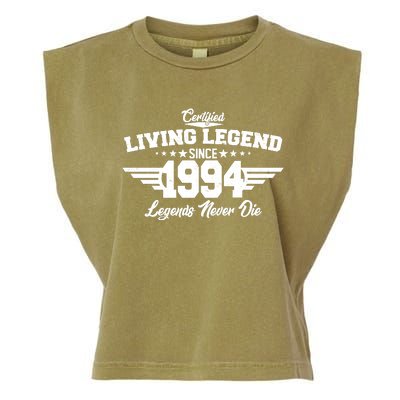 Certified Living Legend Since 1994 Legends Never Die 30th Birthday Garment-Dyed Women's Muscle Tee