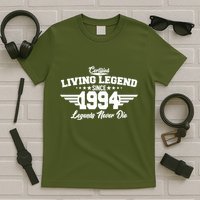 Certified Living Legend Since 1994 Legends Never Die 30th Birthday T-Shirt