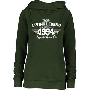 Certified Living Legend Since 1994 Legends Never Die 30th Birthday Womens Funnel Neck Pullover Hood