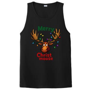 Christmas Lights Moose Merry Christmoose PosiCharge Competitor Tank