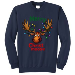 Christmas Lights Moose Merry Christmoose Sweatshirt