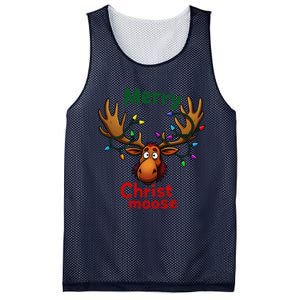 Christmas Lights Moose Merry Christmoose Mesh Reversible Basketball Jersey Tank