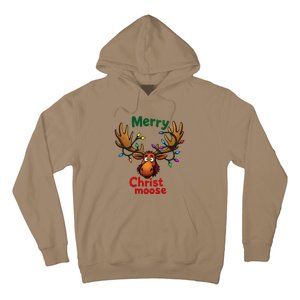 Christmas Lights Moose Merry Christmoose Hoodie