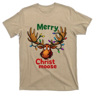 Christmas Lights Moose Merry Christmoose T-Shirt