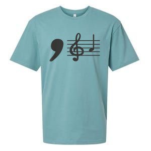 Comma La Music Notes Kamala Harris Music Teacher Elections Sueded Cloud Jersey T-Shirt