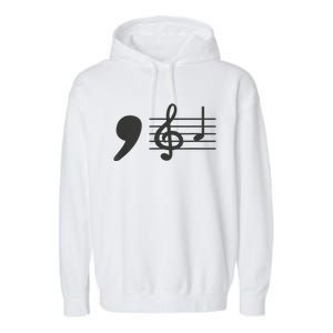 Comma La Music Notes Kamala Harris Music Teacher Elections Garment-Dyed Fleece Hoodie