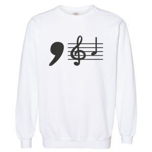 Comma La Music Notes Kamala Harris Music Teacher Elections Garment-Dyed Sweatshirt