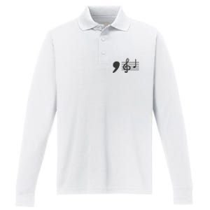 Comma La Music Notes Kamala Harris Music Teacher Elections Performance Long Sleeve Polo