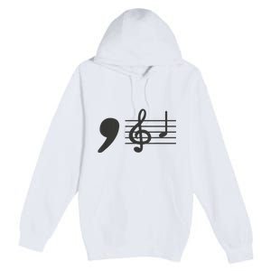 Comma La Music Notes Kamala Harris Music Teacher Elections Premium Pullover Hoodie