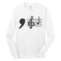 Comma La Music Notes Kamala Harris Music Teacher Elections Tall Long Sleeve T-Shirt