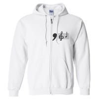 Comma La Music Notes Kamala Harris Music Teacher Elections Full Zip Hoodie