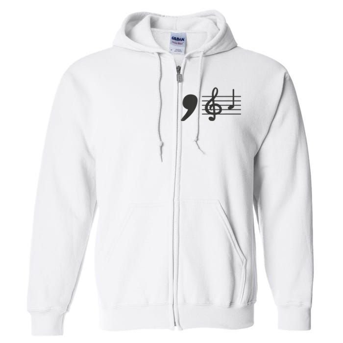 Comma La Music Notes Kamala Harris Music Teacher Elections Full Zip Hoodie