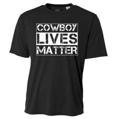 Cowboy Lives Matter Cowgirl Country Western Horse Cooling Performance Crew T-Shirt