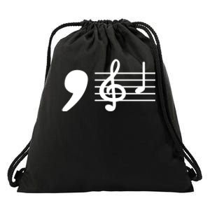 Comma La Music Notes Kamala Harris Music Teacher Elections Drawstring Bag