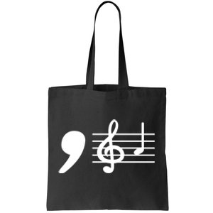 Comma La Music Notes Kamala Harris Music Teacher Elections Tote Bag