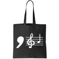 Comma La Music Notes Kamala Harris Music Teacher Elections Tote Bag