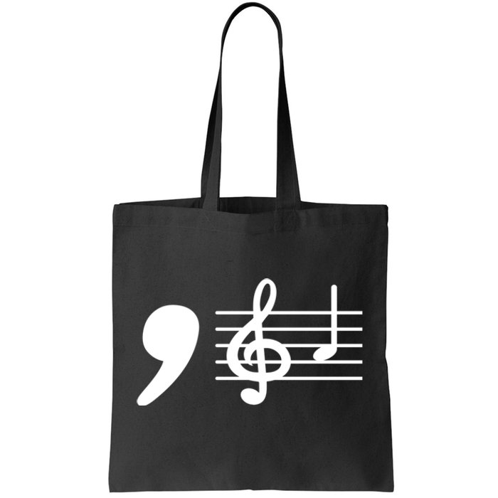 Comma La Music Notes Kamala Harris Music Teacher Elections Tote Bag