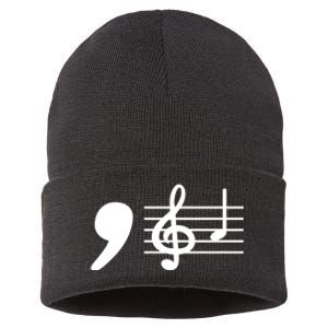 Comma La Music Notes Kamala Harris Music Teacher Elections Sustainable Knit Beanie