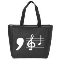 Comma La Music Notes Kamala Harris Music Teacher Elections Zip Tote Bag