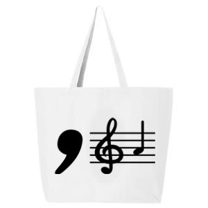 Comma La Music Notes Kamala Harris Music Teacher Elections 25L Jumbo Tote