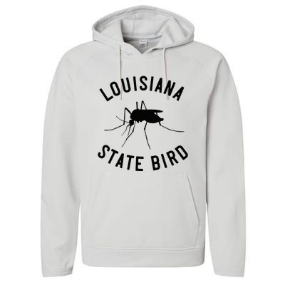 Classic Louisiana Mosquito State Bird Performance Fleece Hoodie