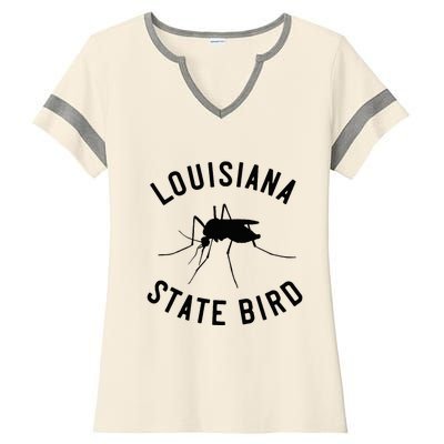 Classic Louisiana Mosquito State Bird Ladies Halftime Notch Neck Tee