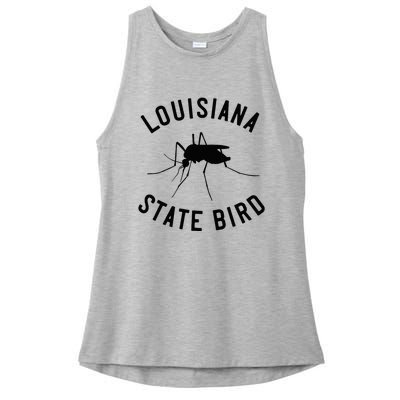 Classic Louisiana Mosquito State Bird Ladies PosiCharge Tri-Blend Wicking Tank