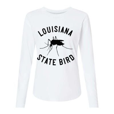 Classic Louisiana Mosquito State Bird Womens Cotton Relaxed Long Sleeve T-Shirt