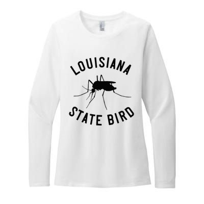 Classic Louisiana Mosquito State Bird Womens CVC Long Sleeve Shirt