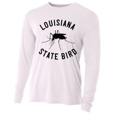 Classic Louisiana Mosquito State Bird Cooling Performance Long Sleeve Crew