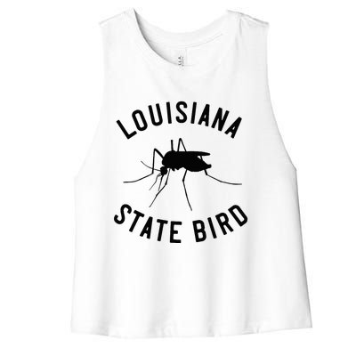 Classic Louisiana Mosquito State Bird Women's Racerback Cropped Tank