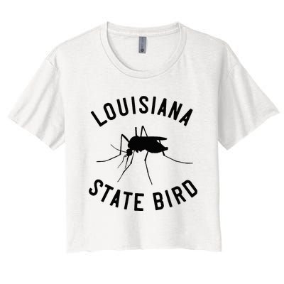 Classic Louisiana Mosquito State Bird Women's Crop Top Tee