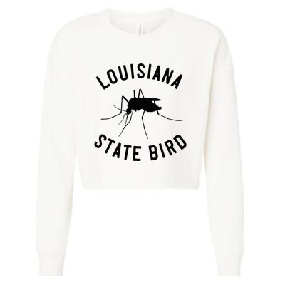 Classic Louisiana Mosquito State Bird Cropped Pullover Crew