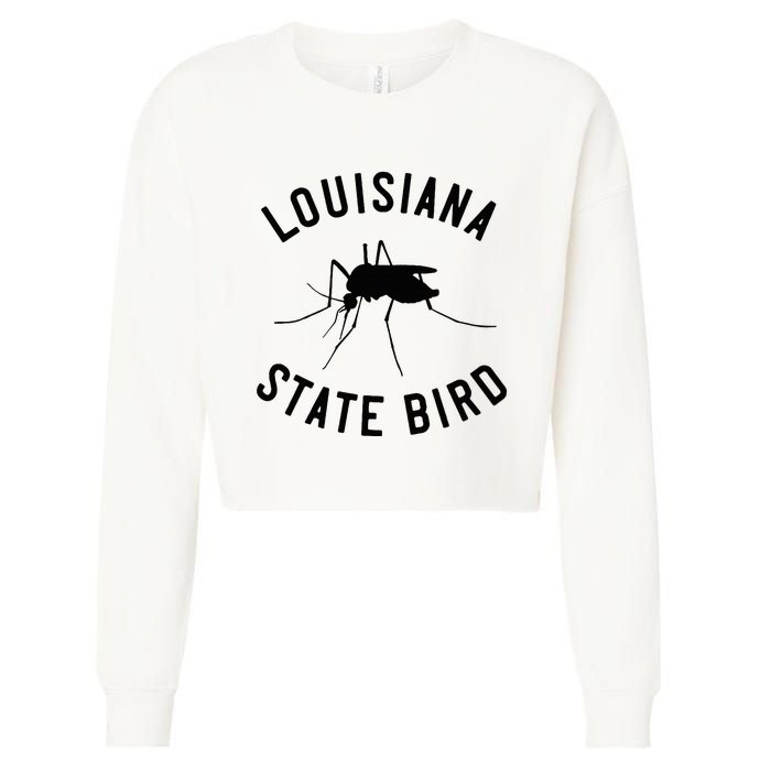 Classic Louisiana Mosquito State Bird Cropped Pullover Crew