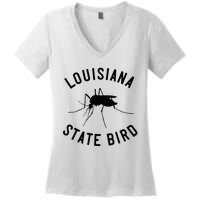 Classic Louisiana Mosquito State Bird Women's V-Neck T-Shirt