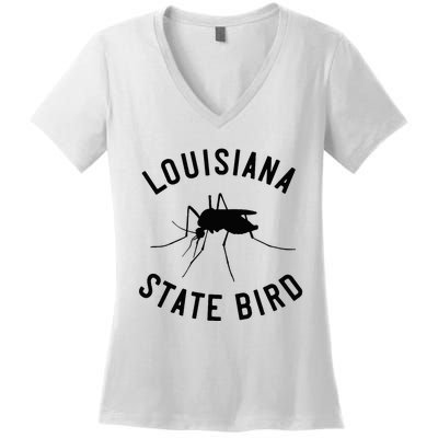 Classic Louisiana Mosquito State Bird Women's V-Neck T-Shirt