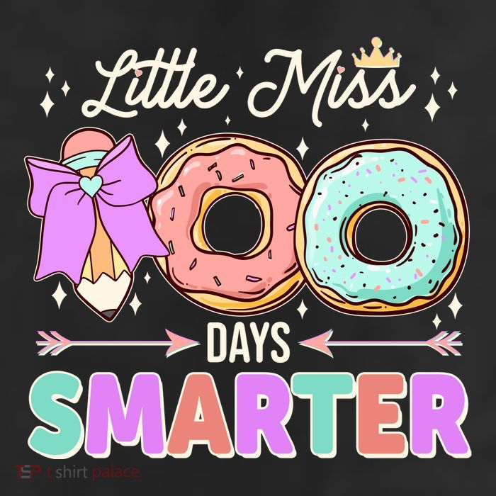 Cute Little Miss 100 One Hundred Days Smarter 7 Panel Mesh Trucker Snapback Hat