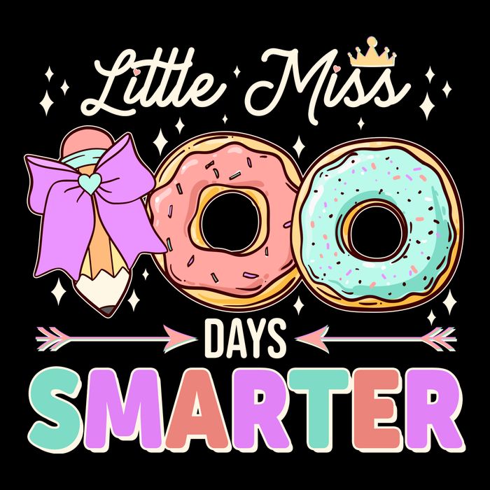 Cute Little Miss 100 One Hundred Days Smarter Performance Shirt