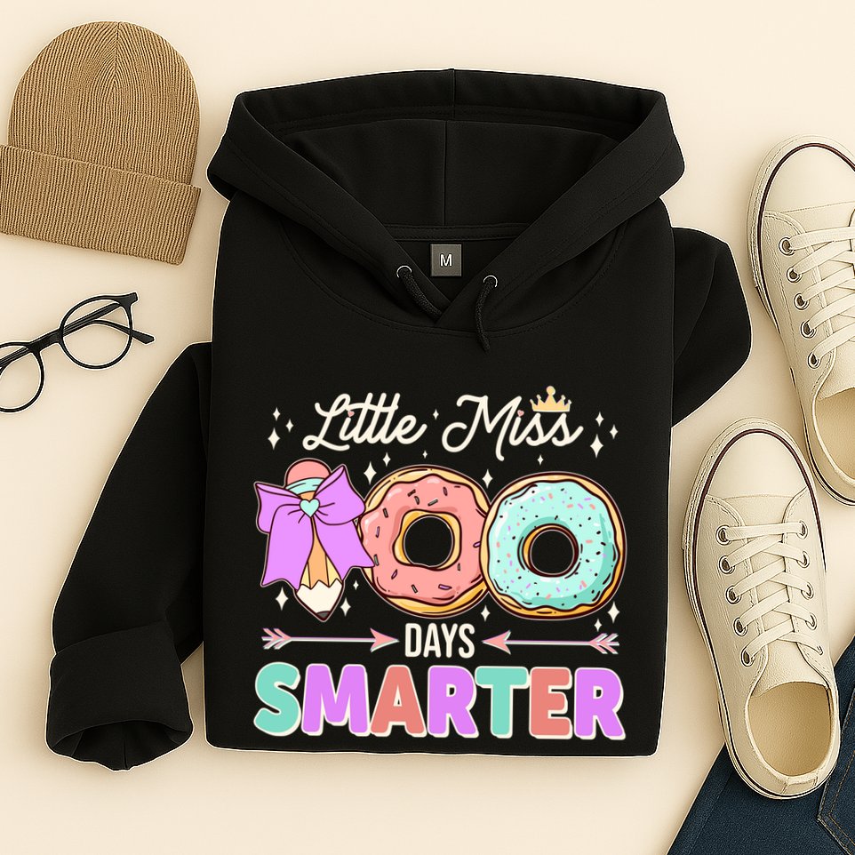 Cute Little Miss 100 One Hundred Days Smarter Hoodie