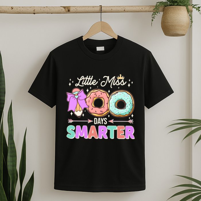 Cute Little Miss 100 One Hundred Days Smarter T-Shirt