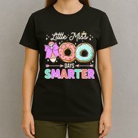Cute Little Miss 100 One Hundred Days Smarter T-Shirt