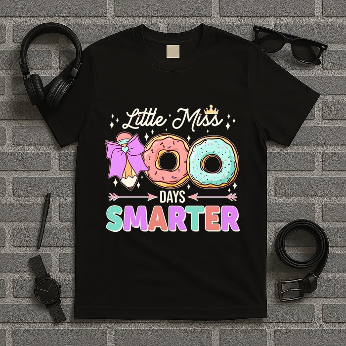 Cute Little Miss 100 One Hundred Days Smarter T-Shirt
