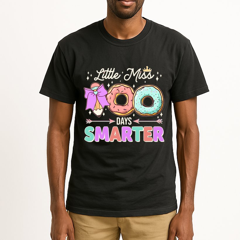 Cute Little Miss 100 One Hundred Days Smarter Tall T-Shirt