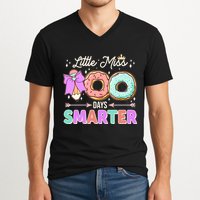 Cute Little Miss 100 One Hundred Days Smarter V-Neck T-Shirt