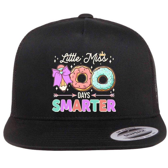 Cute Little Miss 100 One Hundred Days Smarter Flat Bill Trucker Hat