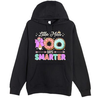 Cute Little Miss 100 One Hundred Days Smarter Premium Pullover Hoodie